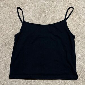 Cropped Black Women's Camisole Top